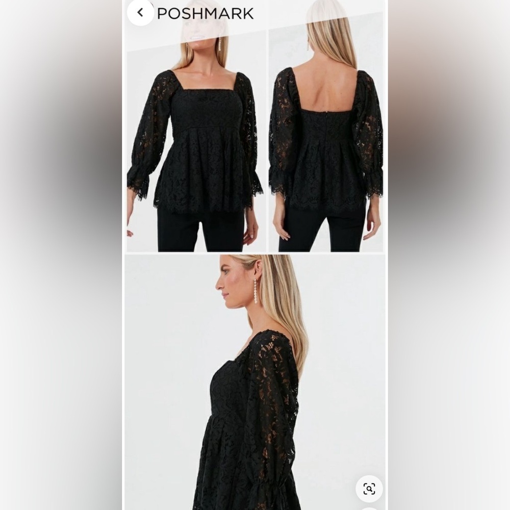Tuckernuck black lace Daniela top xl